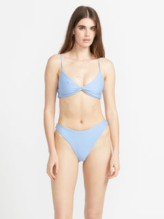 Simply Seamless V Neck Bikini Top - Coastal Blue