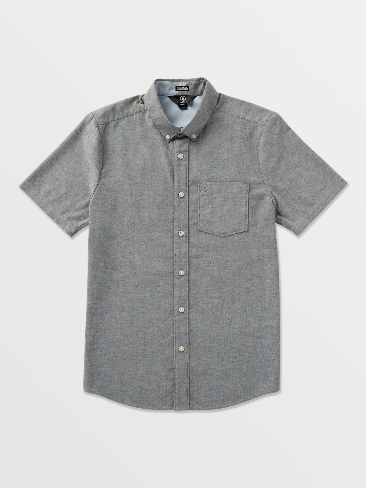 Everett Oxford Short Sleeve Shirt - Black (A0412316_BLK) [F]
