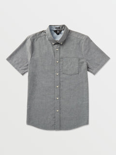Everett Oxford Short Sleeve Shirt - Black (A0412316_BLK) [F]