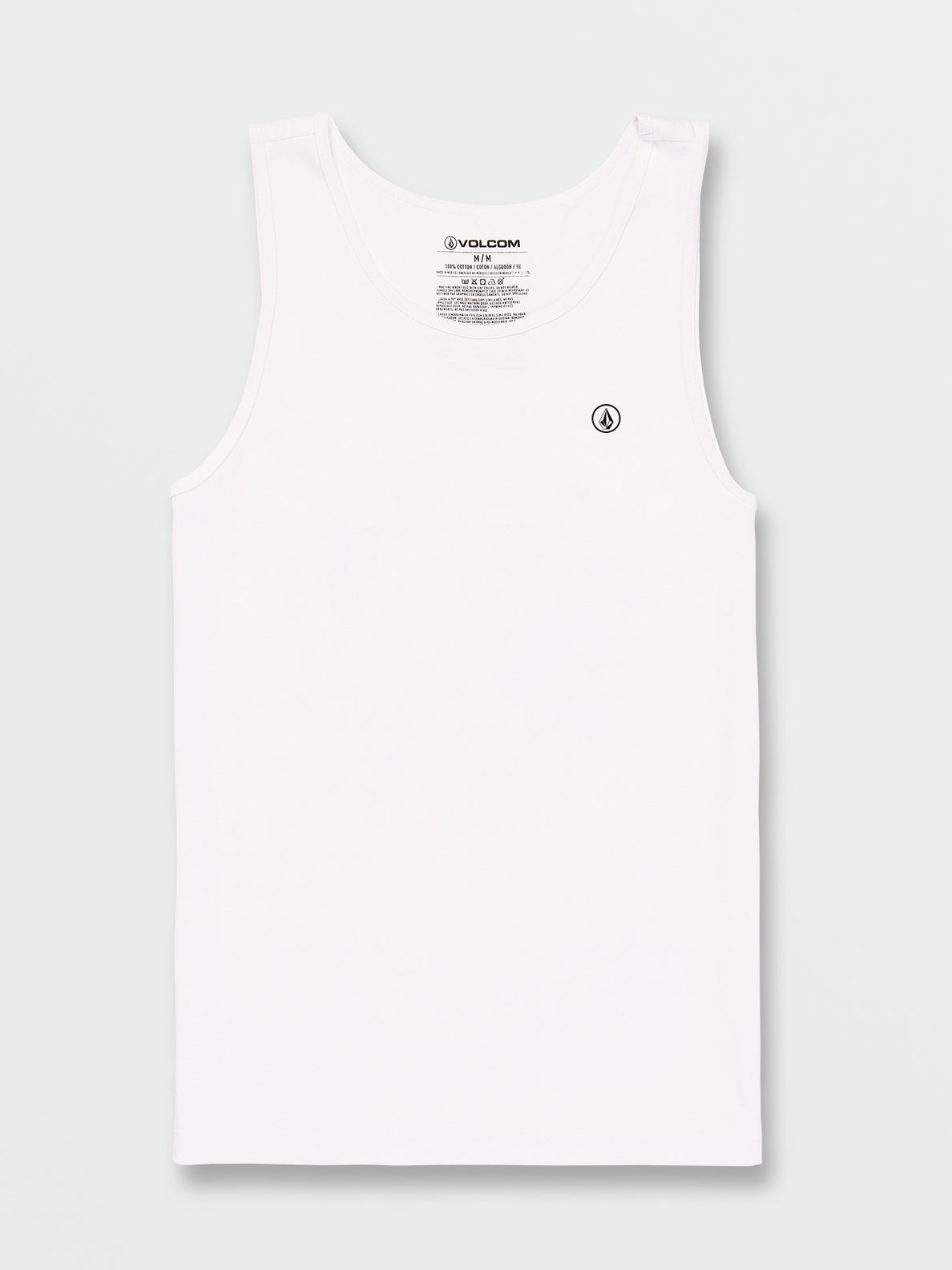 Solid Heather Tank - White