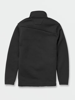 Volcom Workwear Quarter Zip Hoodie - Black (A4602202_BLK) [B]