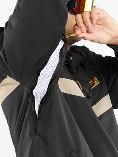 Mens Longo Pullover Jacket - Black (G0652411_BLK) [36]