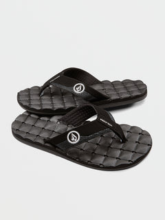 Big Boys Recliner Sandals - Black White