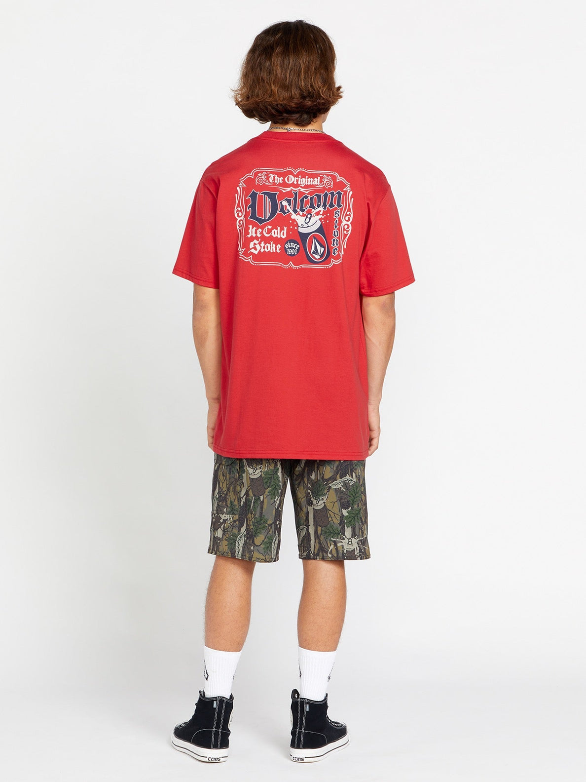Ice Cold Stoke Short Sleeve Tee - Ribbon Red