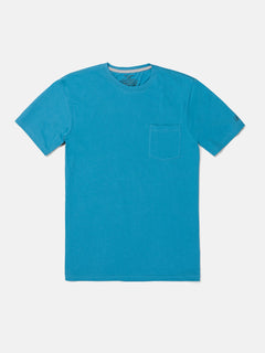 Solid Short Sleeve Pocket Tee - Tidal Blue