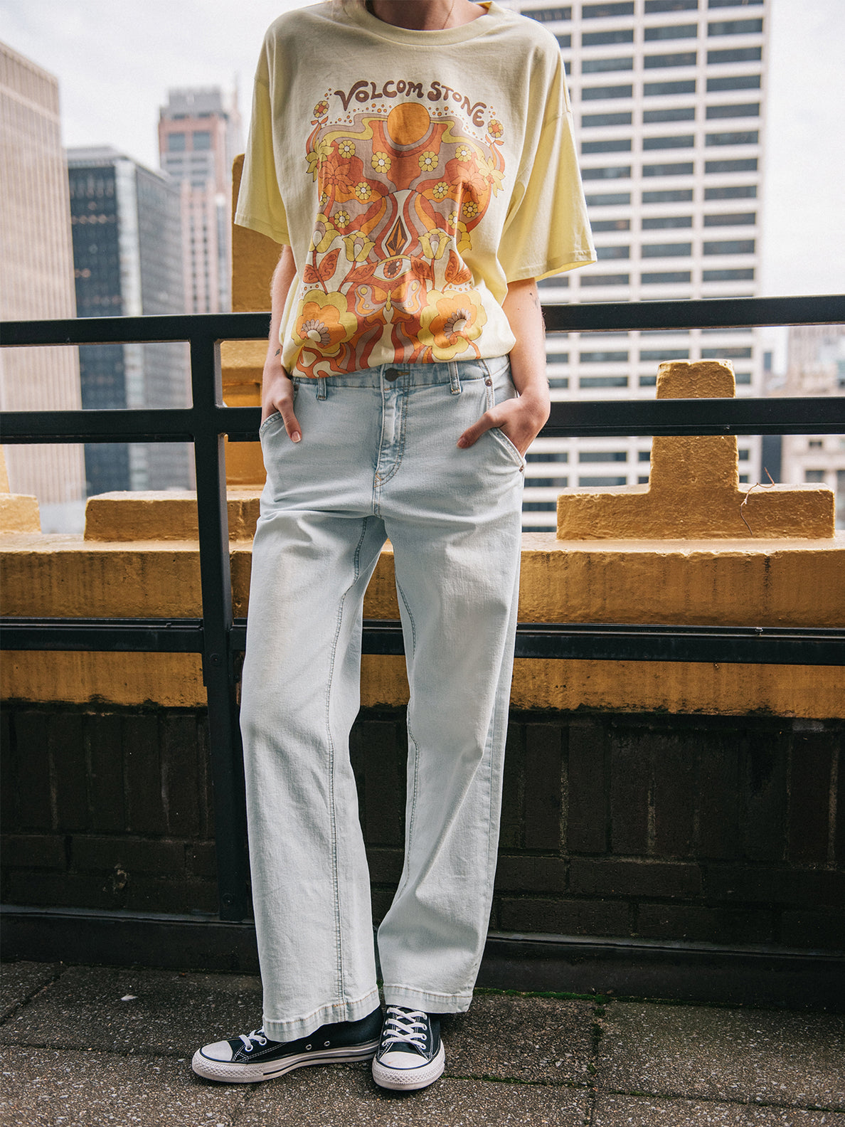 1991 Stoned Low Rise Pants - Allover Stone Light