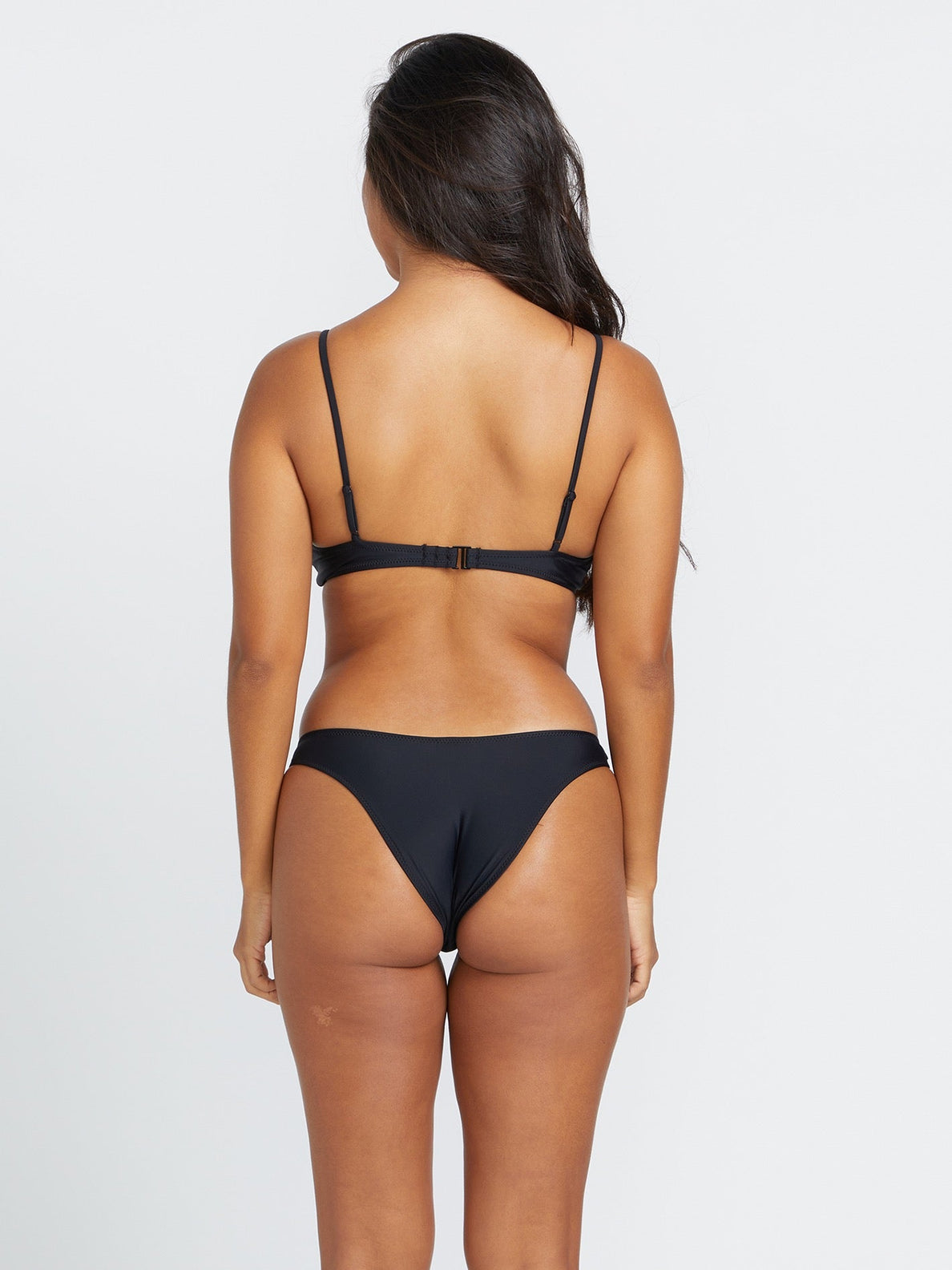 Simply Solid Crop Bikini Top - Black