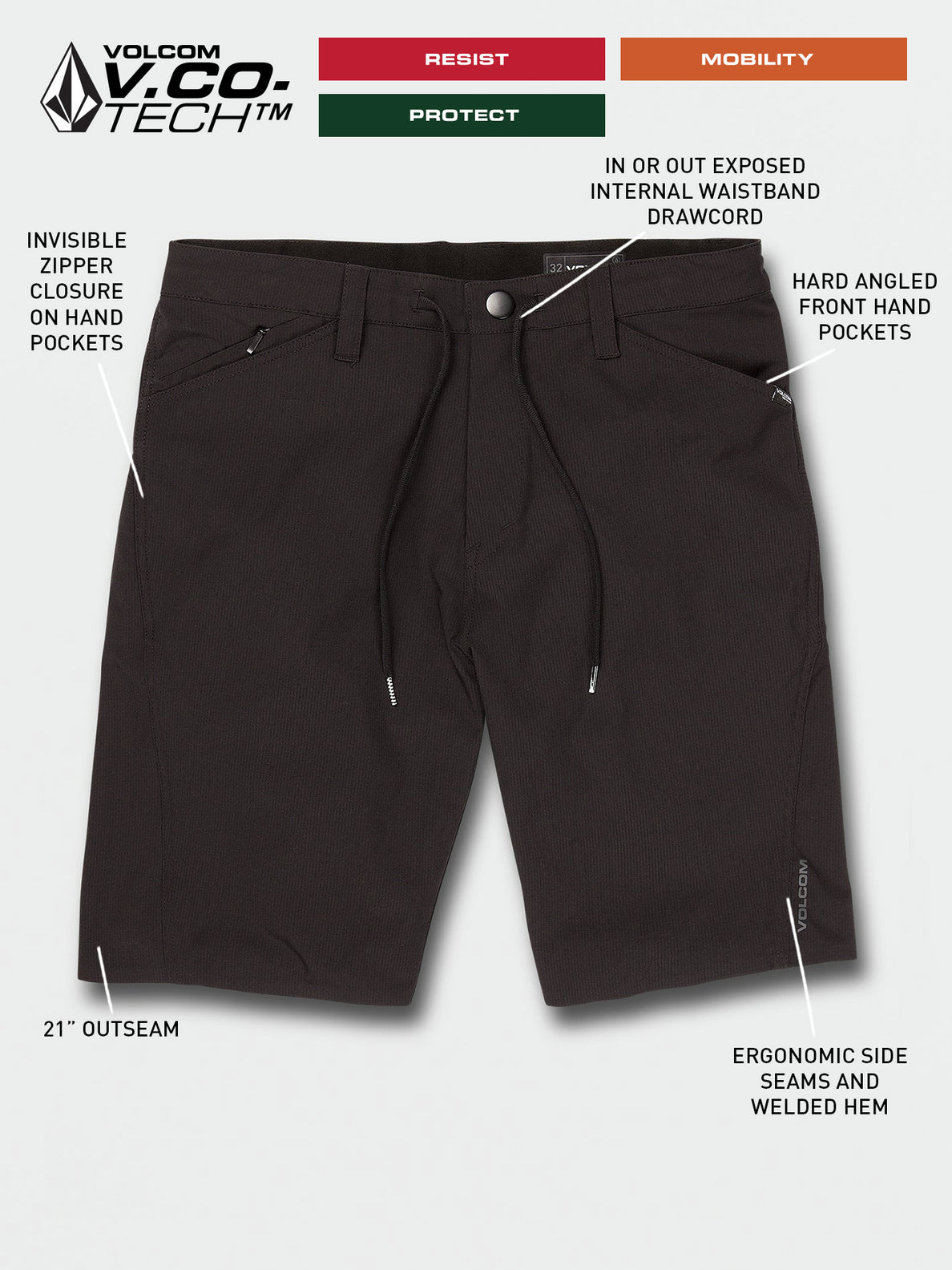 91 Trails Hybrid Shorts - Black