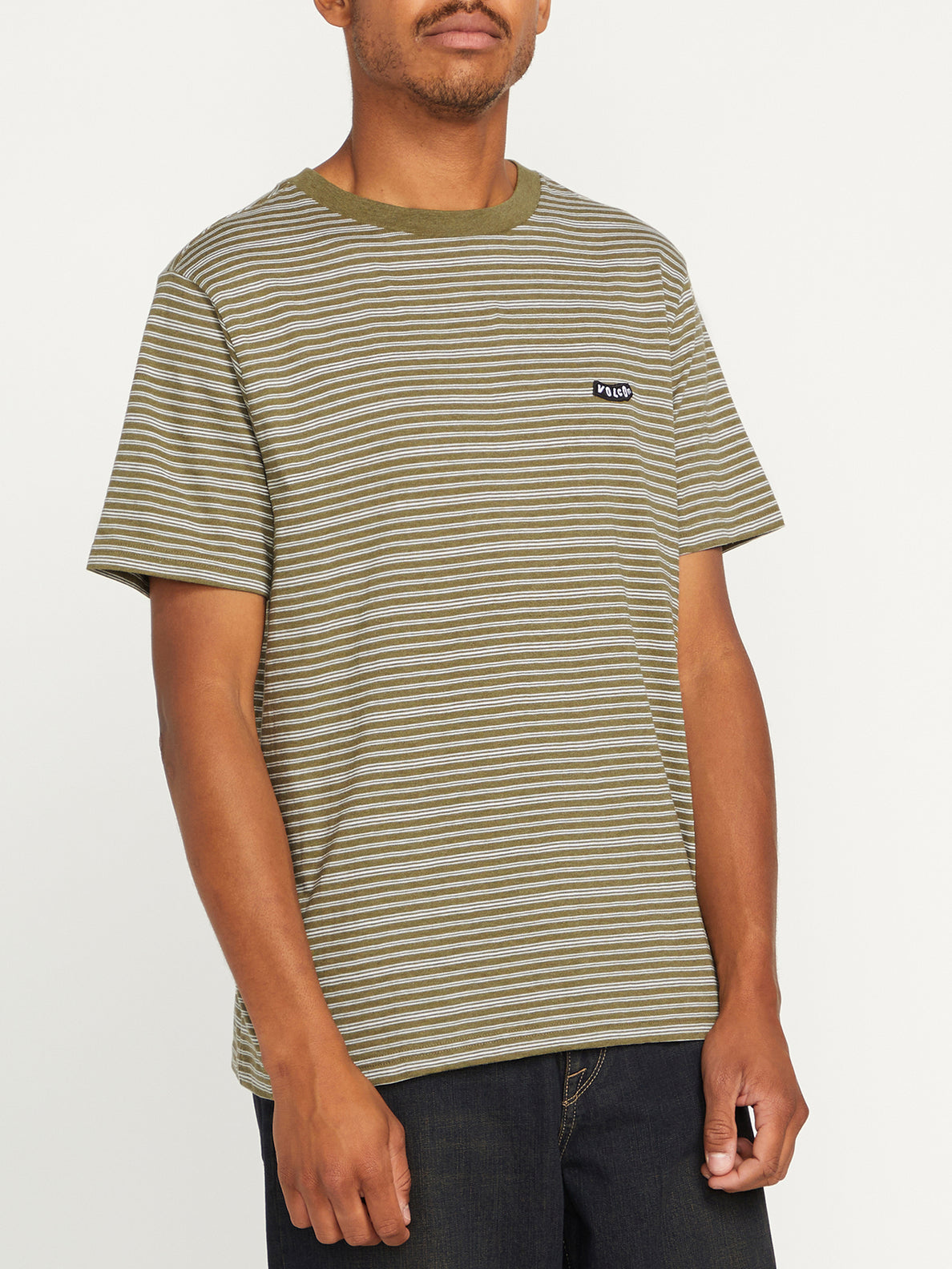 Static Stripe Crew Short Sleeve Shirt - Old Mill (A0112302_OLM) [14]