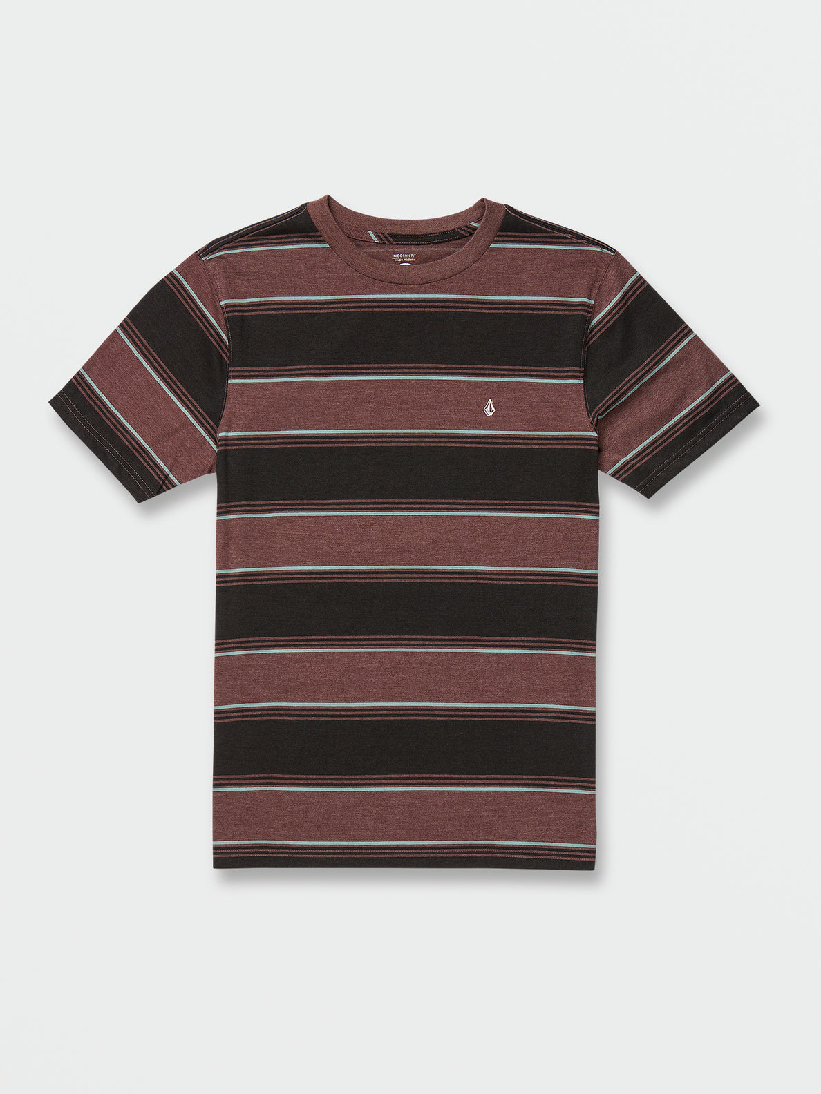 Bandstone Crew Short Sleeve Shirt - Mahogany (A0142203_MAH) [F]