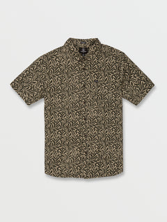 Falling Leaf Short Sleeve Shirt - Pewter (A0412307_PEW) [F]