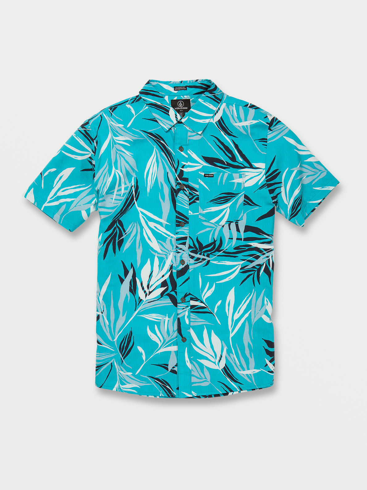 Bleeding Leaf Short Sleeve Shirt - Electric Blue (A0422303_EBL) [F]