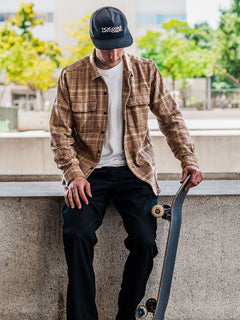 Skate Vitals Grant Taylor Long Sleeve Shirt - Dark Khaki
