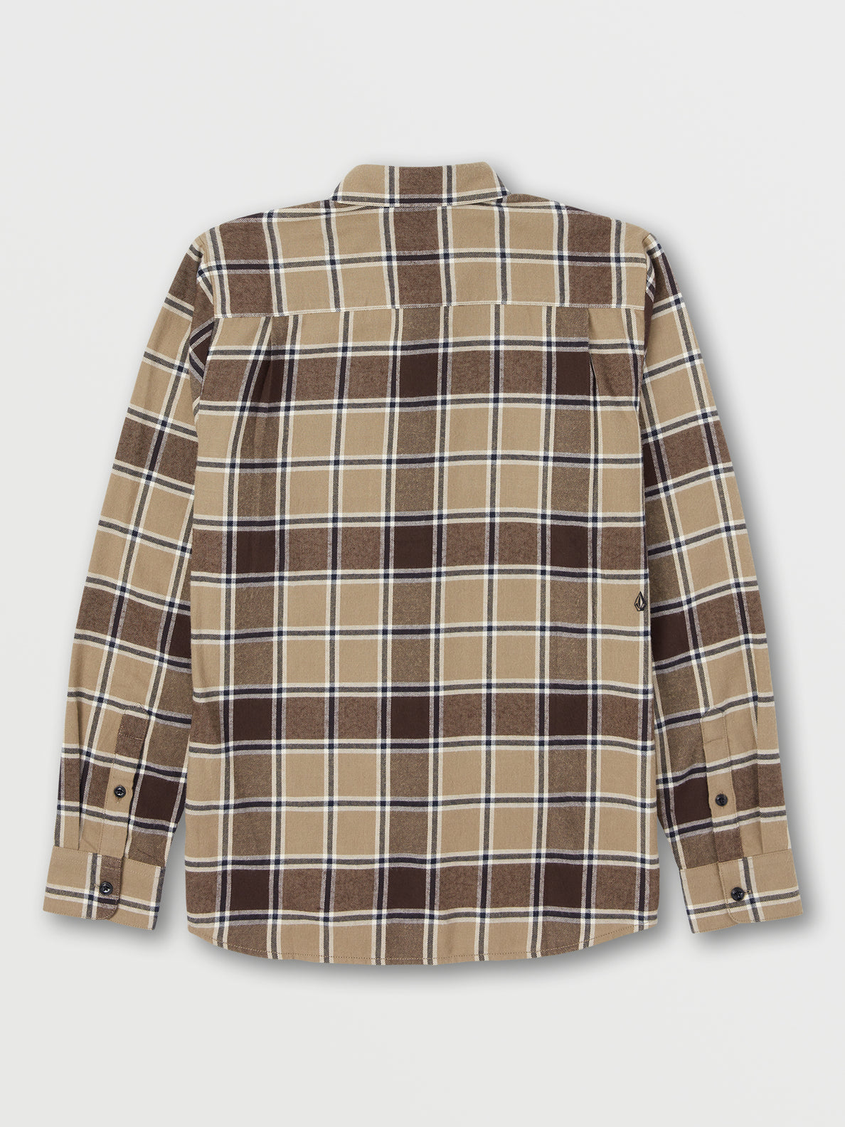 Caden Plaid Long Sleeve Flannel - Khaki (A0532203_KHA) [02]