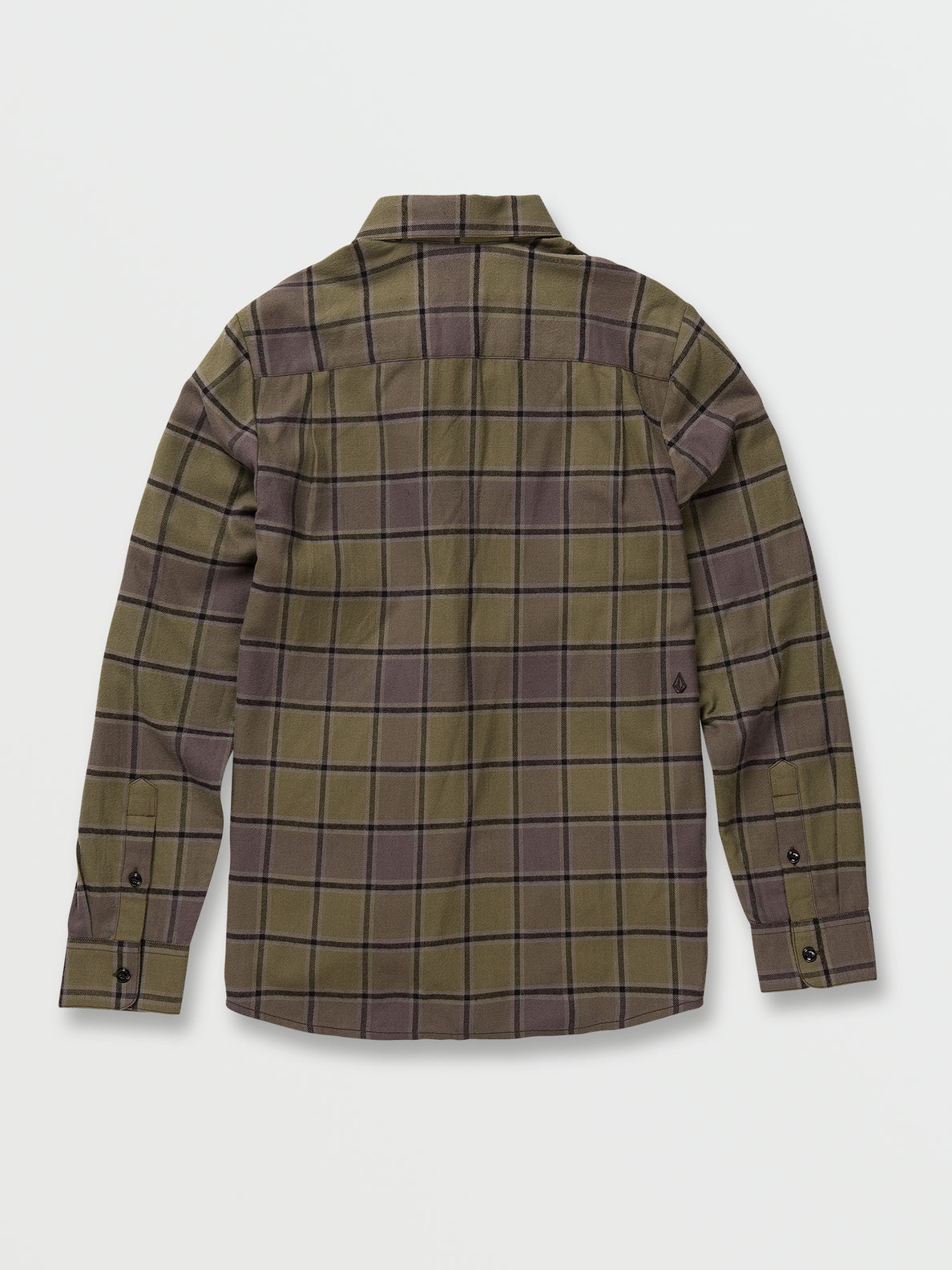 Caden Plaid Long Sleeve Flannel - Military (A0532203_MIL) [B]