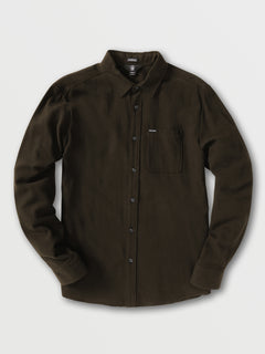 Caden Solid Long Sleeve Shirt - Dark Brown (A0532204_DBR) [01]