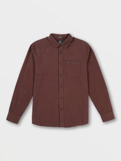 Caden Solid Long Sleeve Shirt - Mahogany (A0532204_MAH) [F]