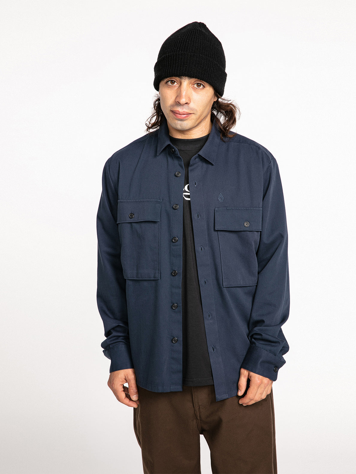 Louie Lopez Long Sleeve Work Shirt - Navy (A0532205_NVY) [F]