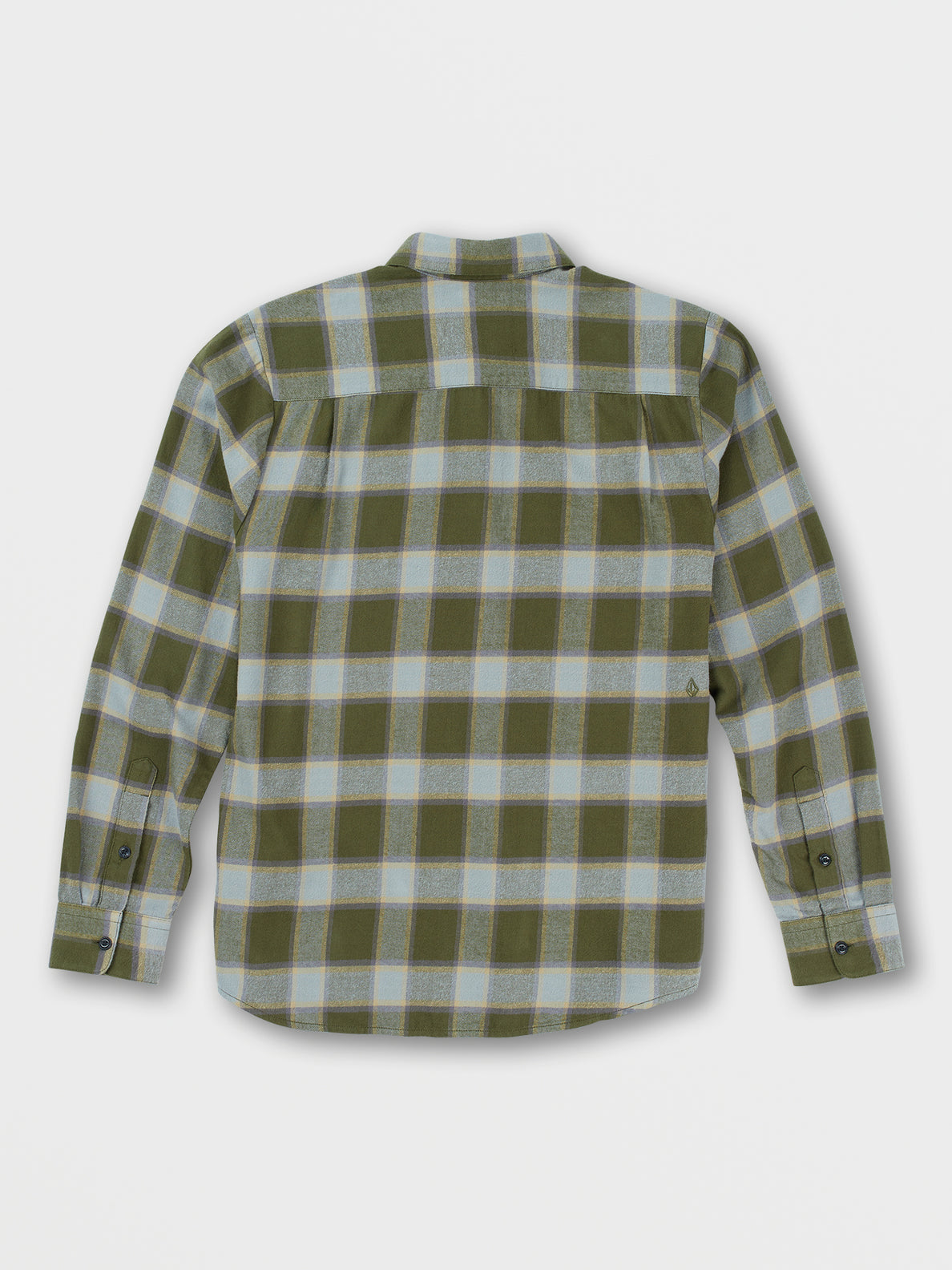 Caden Plaid Long Sleeve Flannel - Military (A0542204_MIL) [4]