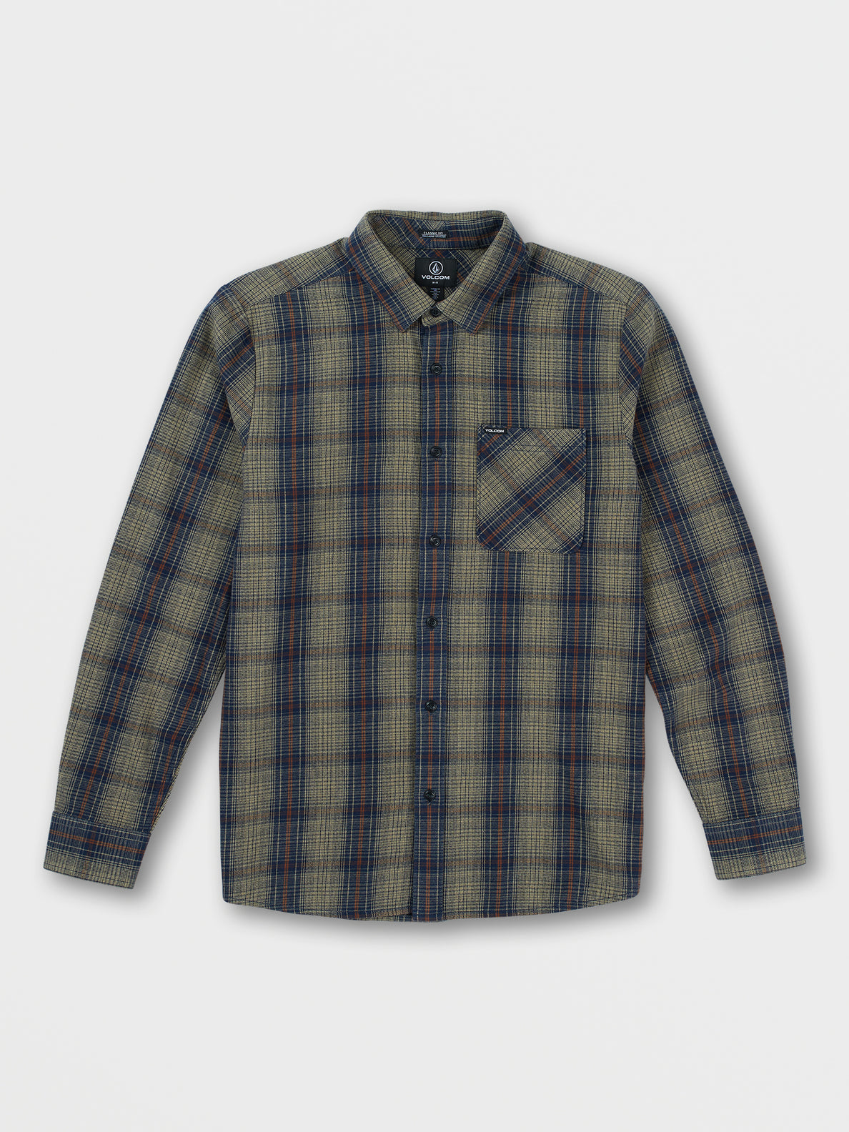 Heavy Twills Long Sleeve Flannel - Khaki (A0542205_KHA) [1]
