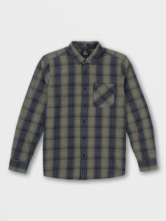 Heavy Twills Long Sleeve Flannel - Khaki (A0542205_KHA) [1]