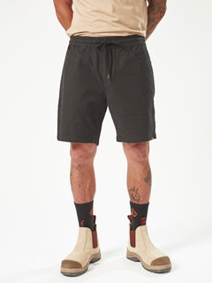 Volcom Workwear Caliper Elastic Waist Shorts - Black (A1002005_BLK) [1]