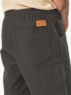 Volcom Workwear Caliper Elastic Waist Shorts - Black (A1002005_BLK) [4]
