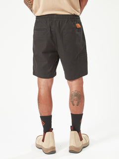 Volcom Workwear Caliper Elastic Waist Shorts - Black (A1002005_BLK) [B]