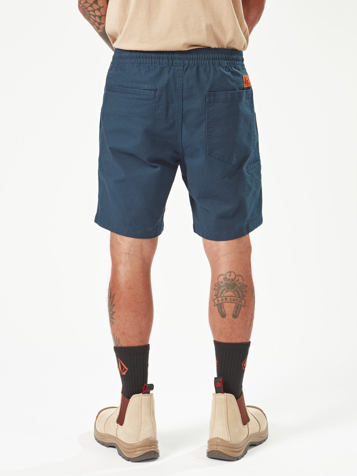 Volcom Workwear Caliper Elastic Waist Shorts - Navy (A1002005_NVY) [B]
