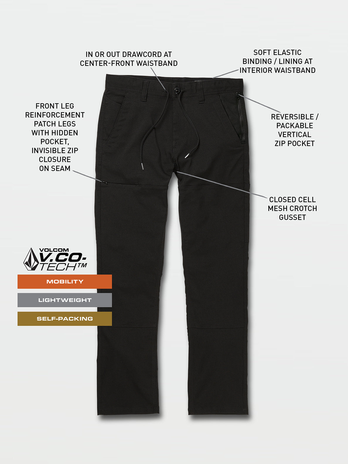 Veeco Transit Pants - Bison – Volcom Canada