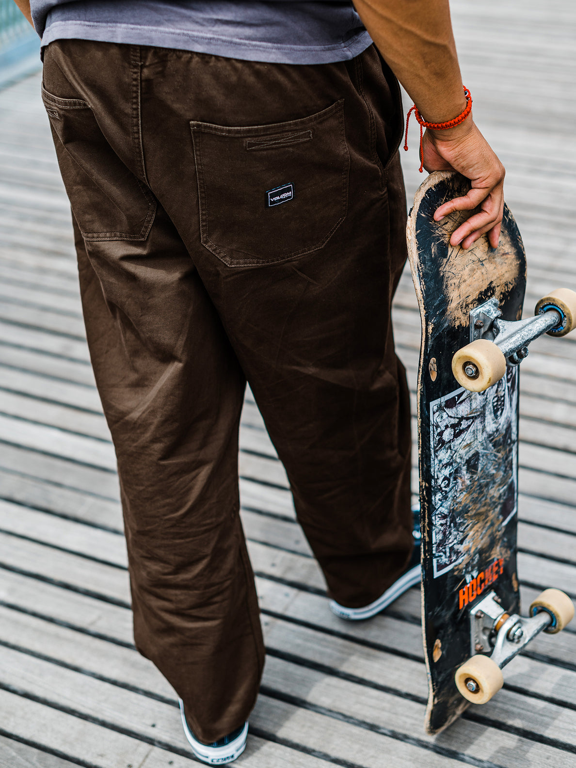 Outer Spaced Casual Pants - Dark Brown