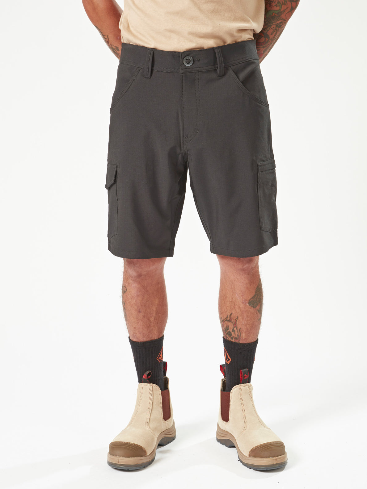 Volcom Workwear Slab Hybrid Shorts - Black (A3202000_BLK) [1]