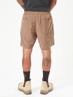 Slab Elastic Waist Shorts - Brindle (A3202201_BNL) [B]