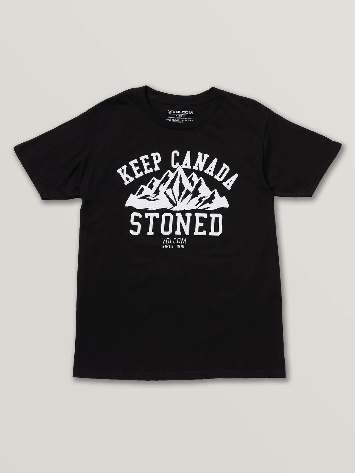 Stoned Short Sleeve Tee In Black, Front View
