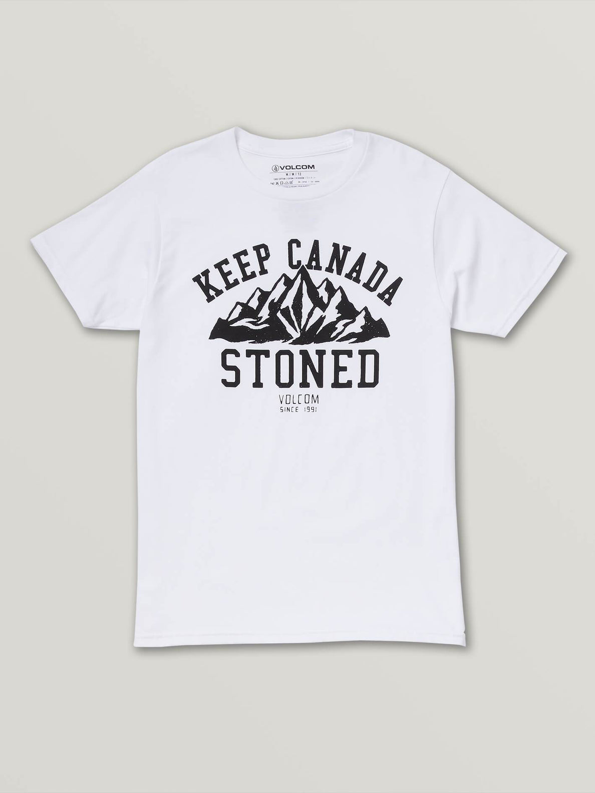 Stoned Short Sleeve Tee In White, Front View