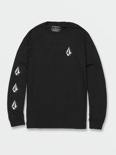 Iconic Stone Long Sleeve Tee - Black (A3612309_BLK) [F]