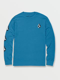 Iconic Stone Long Sleeve Tee - Blue Drift (A3632200_BDR) [F]