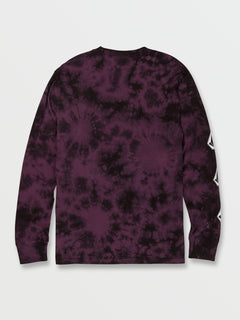 Iconic Stone Dye Long Sleeve Tee - Mulberry (A3632201_MUL) [B]