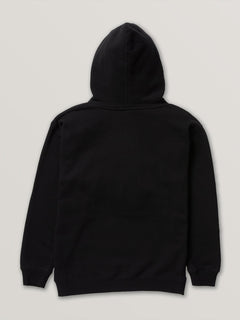 Stoned Pullover Fleece In Black, Back View
