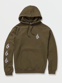 Iconic Stone Pullover Hoodie - Military (A4132215_MIL) [F]