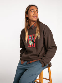 Featured Artist Bob Mollema Crew Sweatshirt - Dark Brown (A4632203_DBR) [24]