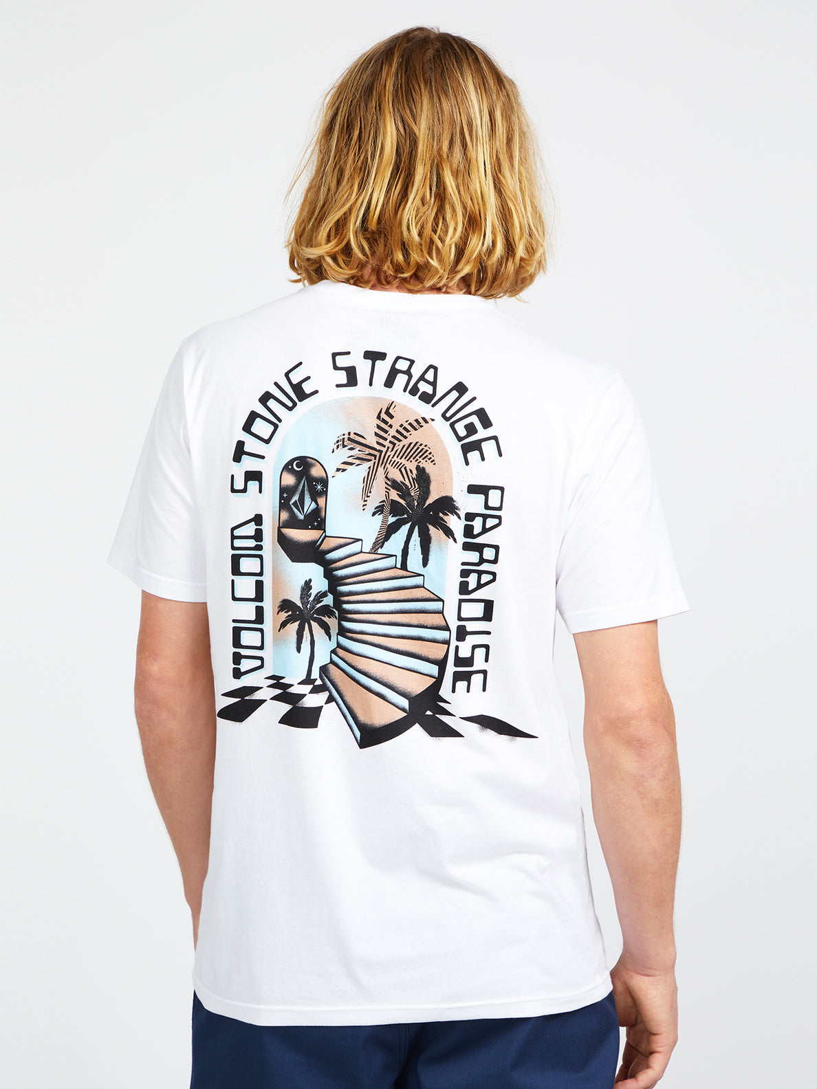 Mysto Stairs Short Sleeve Tee - White (A5042203_WHT) [F]