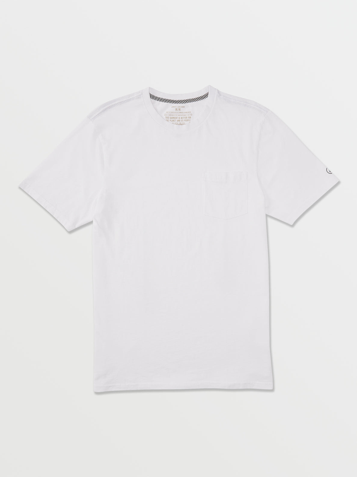 Solid Short Sleeve Pocket Tee - White (A5042210_WHT) [F]
