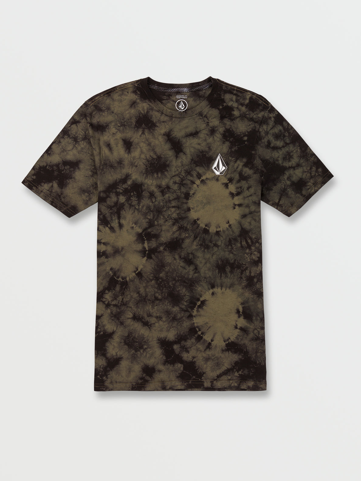 Iconic Stone Dye Short Sleeve Tee - Military (A5232200_MIL) [F]
