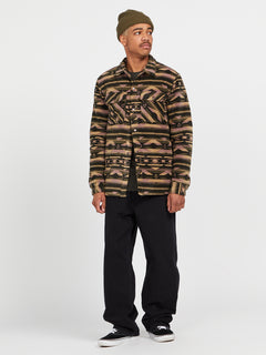 Bowered Fleece Long Sleeve Jacket - Military (A5832202_MIL) [F]