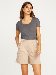 Frochickie Trouser Shorts - Taupe (B0912300_TAU) [3]
