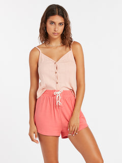 Lived In Lounge Fleece Short - Electric Coral (B0922105_ELC) [F]