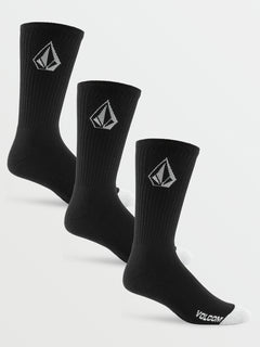 Full Stone Socks 3 Pack - Black (D6302004_BLK) [B]