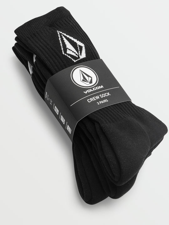 Full Stone Socks 3 Pack - Black (D6302004_BLK) [F]