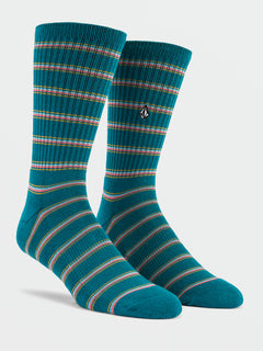 Stoney Stripes Socks - Ocean Teal (D6322301_OCT) [F]